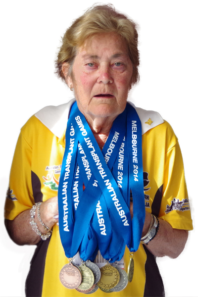 Audrey Wood With Medals Transplant Australia