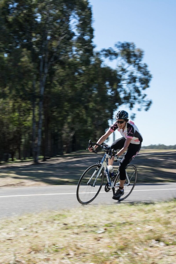 Michelle competing in the 30km Road Race at the Australian Transplant Games in Western Sydney