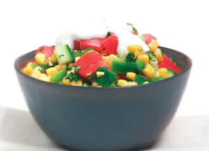 Mexican corn and tomato salad