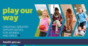 Women and girls playing different sports