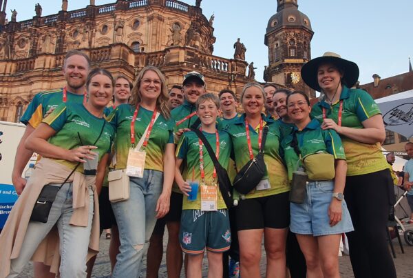 Team Australia in Dresden, Germany.