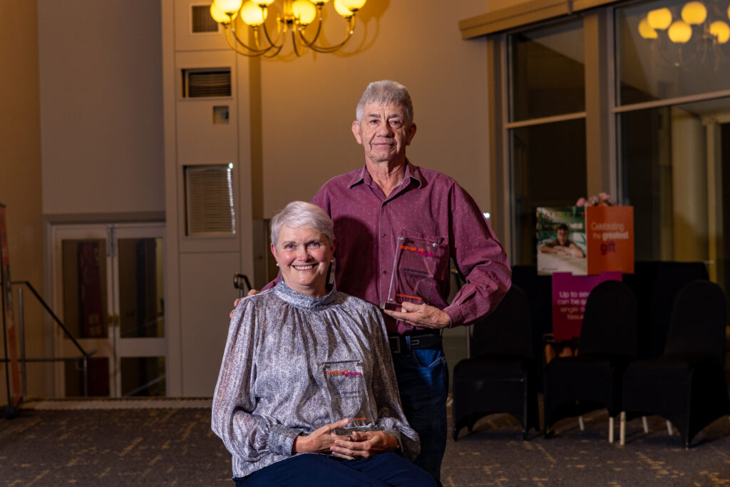 Vicki and Mick awarded Life Membership at the 2026 Australian Transplant Games.